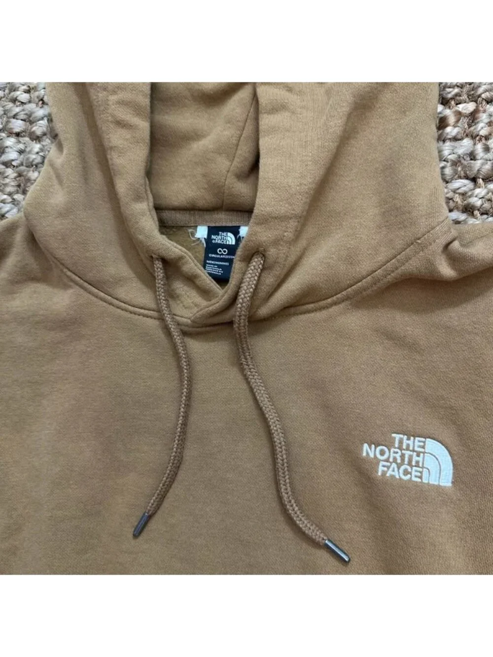 The North Face Hoodie Mens Medium Tan Brown Pullover Sweatshirt Large